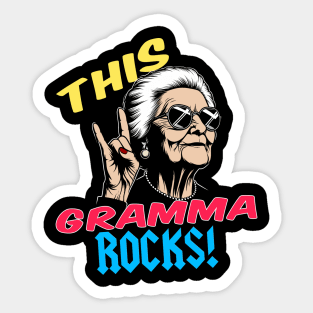 Cool Gramma Rocks! Sticker